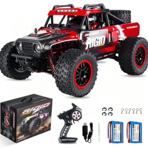 Sffa5a56a2688445b8b37fd6bc1c82f678.webp 1:14 4WD RC Off-Road Truck – 65KM/H High-Speed Waterproof Remote Control Car with LED Lights