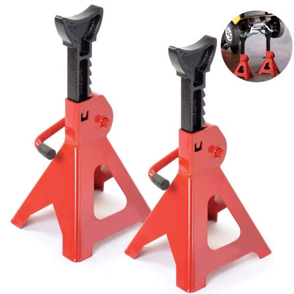 cea1fc31-ebdd-4e04-9894-39a13375d172.jpg 2Pcs Axle Stands FloorJack Heavy Duty Lifting 3 Ton Capacity Stand Car Carava