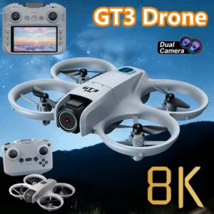 S5113eb512376463aabbaea5cbbb617c5y.webp Hot NEW GT3 Mini Drone 8K HD Dual Camera WIFI FPV Quadcopters With Propeller Guard Beginner RC Toys For Aerial Photography Gifts