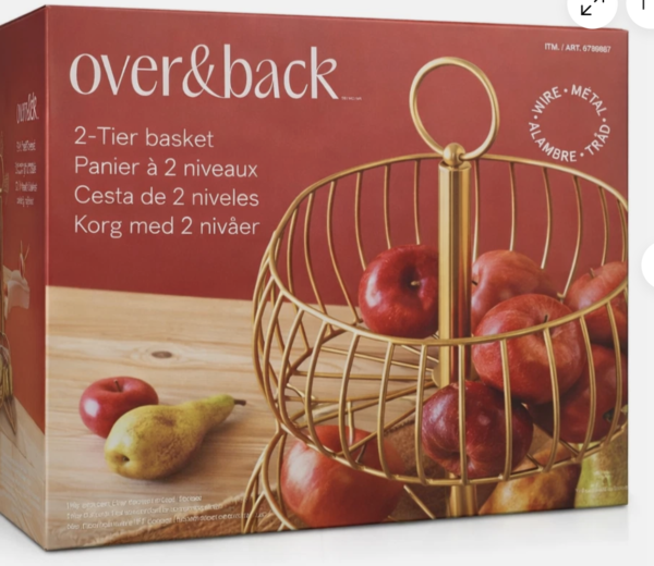 Screenshot 2026-10-04 at 09.38.22 2-tier gold metal fruit and kitchen storage basket with UK delivery