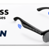 Wireless Headset Glasses Packaging Mockup LANXUN YJ-02 Wireless Bluetooth Audio Sunglasses – Hands-Free Smart Headset Glasses