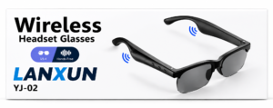 LANXUN YJ-02 Wireless Bluetooth Audio Sunglasses – Hands-Free Smart Headset Glasses